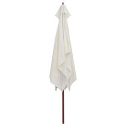 Berkfield Parasol 200X300 Cm Wooden Pole Cream White - thumbnail 3