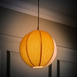 Valuelights Belle Woven Fabric Ball Easy Fit Ceiling Lamp Shade (D)28Cm - thumbnail 3