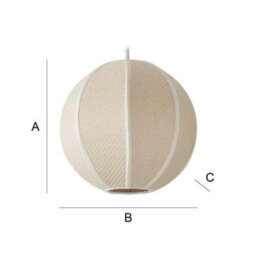 Valuelights Belle Woven Fabric Ball Easy Fit Ceiling Lamp Shade (D)28Cm - thumbnail 8