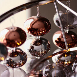 Luminosa Lighting Luminosa Esme Single Pendant Ceiling Lamp, Chrome Plated With Grey Tinted, Chrome, Copper Plated Glass - thumbnail 5