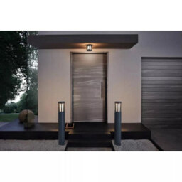 EGLO Gisola Anthracite Led Outdoor Tall Bollard Light 1000 Lumens Ip44 Pathway Lighting - thumbnail 2