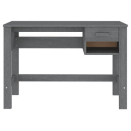Berkfield Sturdy Desk Dark Grey 110X40X75 Cm Solid Wood Pine - thumbnail 5