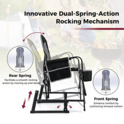 Outdoor Rocker Camping Chair Portable Foldable Rocking Chair - thumbnail 5