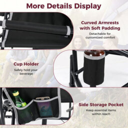 Outdoor Rocker Camping Chair Portable Foldable Rocking Chair - thumbnail 6