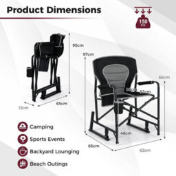 Outdoor Rocker Camping Chair Portable Foldable Rocking Chair - thumbnail 2