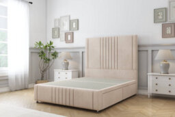 "Comfort Royal Sand Naples Divan Bed Set 4 Drawers - 26"" Strutted & 12"" Footboard 4'6 Double" - thumbnail 3