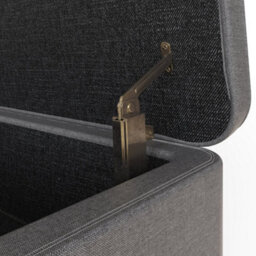 Fwstyle Harper Grey Upholstered Lift Up Ottoman Storage Bench (H) 45 (W) 109 (D) 39Cm - thumbnail 7