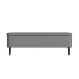 Fwstyle Harper Grey Upholstered Lift Up Ottoman Storage Bench (H) 45 (W) 109 (D) 39Cm - thumbnail 5