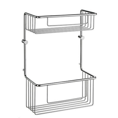 Smedbo Polished Chrome Two Tiered Shower Basket Double Soap Caddy