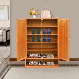Shoe Storage Cabinet Shoe Cabinet With 2 Doors Floor Shoe Organizer For Entryway - thumbnail 5
