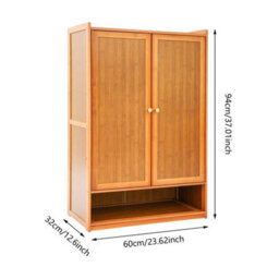Shoe Storage Cabinet Shoe Cabinet With 2 Doors Floor Shoe Organizer For Entryway - thumbnail 2