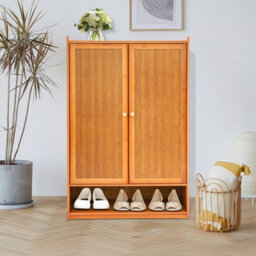 Shoe Storage Cabinet Shoe Cabinet With 2 Doors Floor Shoe Organizer For Entryway - thumbnail 4