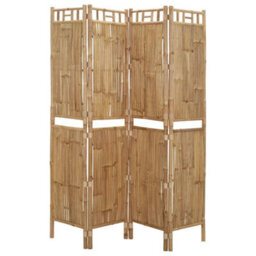 Berkfield 4-Panel Room Divider Bamboo 160X180 Cm - thumbnail 3