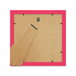 "5X5"" Bright Pink Picture Frame - 5X5"" Square Frame With 2X2"" Mount For 5X5""/2X2"" Pictures Art Deco Style Room Decor, 1 Pack" - thumbnail 3