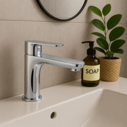 Plum&clay Complete Bathroom Suite Chrome Taps 500mm Grey Wall Hung Vanity Unit Bath Shower Screen Toilet Waste - thumbnail 4