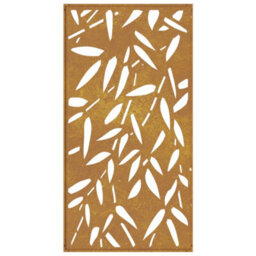 Walplus Garden Wall Decoration 105X55 Cm Corten Steel Bamboo Leaf Design - thumbnail 5