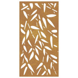 Walplus Garden Wall Decoration 105X55 Cm Corten Steel Bamboo Leaf Design - thumbnail 4