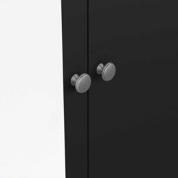 Wyld Haus Gossmere Matt Black Wardrobe, 2 Doors 2 Drawers, Mirrored Panel, 1990X1023X584 mm - thumbnail 7