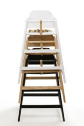 Safetots Two Pack Of Simply Stackable Wooden High Chairs, Natural, Highchairs For Baby And Toddler, Stylish And Practical - thumbnail 3
