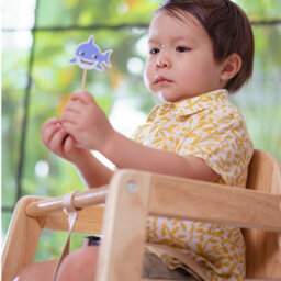 Safetots Two Pack Of Simply Stackable Wooden High Chairs, Natural, Highchairs For Baby And Toddler, Stylish And Practical - thumbnail 6