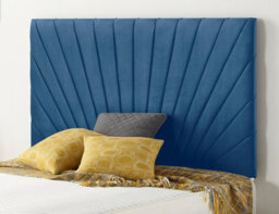 Somnior Beds Somnior  4Ft Platinum Small Double 32 Inches Plush Navy Headboard With Wooden Struts
