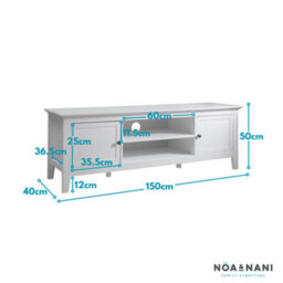 Nöa & Nani Noa & Nani Tv Unit With Cupboards In Classic White Karlstad - thumbnail 4
