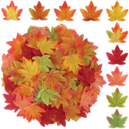 Neel Blue Artificial Maple Leaves  Autumn Decoration Fake Leaf, 9Cm X 10Cm, 100Pcs - thumbnail 1