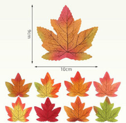 Neel Blue Artificial Maple Leaves  Autumn Decoration Fake Leaf, 9Cm X 10Cm, 100Pcs - thumbnail 2