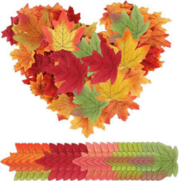 Neel Blue Artificial Maple Leaves  Autumn Decoration Fake Leaf, 9Cm X 10Cm, 100Pcs - thumbnail 3