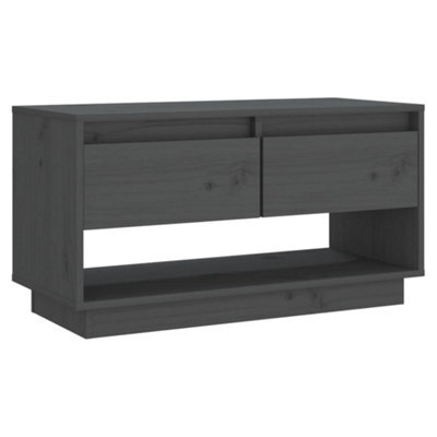 Berkfield Rustic Tv Cabinet Grey 74X34X40 Cm Solid Wood Pine - image 1