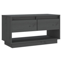 Berkfield Rustic Tv Cabinet Grey 74X34X40 Cm Solid Wood Pine - thumbnail 1