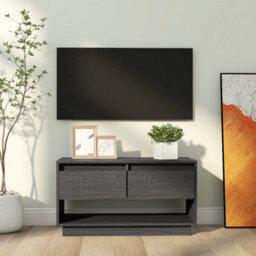 Berkfield Rustic Tv Cabinet Grey 74X34X40 Cm Solid Wood Pine - thumbnail 2