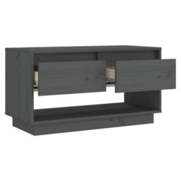 Berkfield Rustic Tv Cabinet Grey 74X34X40 Cm Solid Wood Pine - thumbnail 4