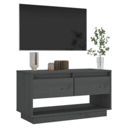 Berkfield Rustic Tv Cabinet Grey 74X34X40 Cm Solid Wood Pine - thumbnail 7