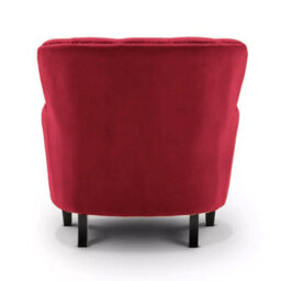 Velvet Scarlet Red Buttoned Ava Accent Chair - thumbnail 6