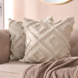 Ohs 2 X Tufted Geo Cushion Cover Luxury Modern - Stone - thumbnail 1