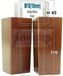L&F 4X Replacement Furniture Legs Solid Wood 110mm High Sofas Chairs Settee Cabinets Legs M10 Tsp2055 - thumbnail 1