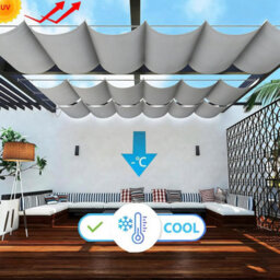 Blue 100X300 Shade Sail With Eyelets Foldable - thumbnail 2
