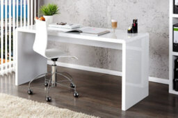 Furniturebox Uk Enzo White High Gloss Computer Office Desk - thumbnail 5