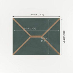 Waltons 3M X 4M Traditional Gazebo Pressure Treated Wooden Garden Shelter - thumbnail 9