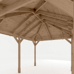 Waltons 3M X 4M Traditional Gazebo Pressure Treated Wooden Garden Shelter - thumbnail 5