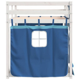 Walplus Bunk Bed Without Mattress Blue 80X200 Cm Solid Wood Pine - thumbnail 6