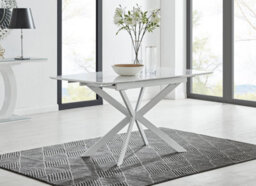 Furniturebox Uk Lira 120 Extending Dining Table And 6 Mustard Milan Chairs - thumbnail 8
