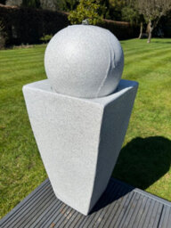 All Pond Solutions Outdoor Self Contained Round Ball On Vase Feature With Led Lights In Full White - Solar Panel 84X33X33 - thumbnail 4