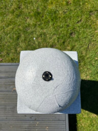 All Pond Solutions Outdoor Self Contained Round Ball On Vase Feature With Led Lights In Full White - Solar Panel 84X33X33 - thumbnail 2