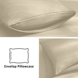 Aspire Homeware Plain Duvet Cover Set Soft Microfibre, Cream, King (L)220Cm X (W)230Cm - thumbnail 5