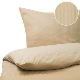 Beliani Duvet Cover Set Avondale Sateen Cotton 155 X 220 Cm Beige