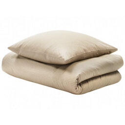 Beliani Duvet Cover Set Avondale Sateen Cotton 155 X 220 Cm Beige - thumbnail 6