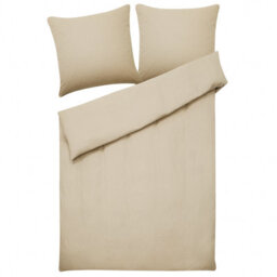 Beliani Duvet Cover Set Avondale Sateen Cotton 155 X 220 Cm Beige - thumbnail 5