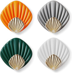 4 Pack Multicolored Adhesive Wall Hooks In Shapes, Self-Adhesive Hooks For Bathroom And Kitchen, Coat Rack - thumbnail 1